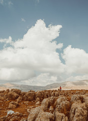 Natural bridge in Faraya Mount in Lebanon. Beautiful landscape.