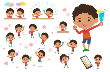 perm hair boy_Drink party