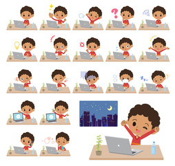 perm hair boy_desk work