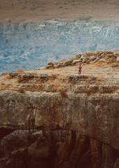 Natural bridge in Faraya Mount in Lebanon. Beautiful landscape.