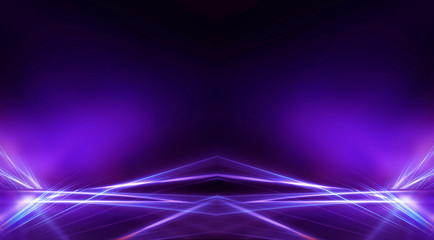 Abstract background neon with lines and glow