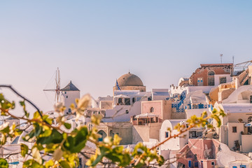 Oia village at sunset, Santorini island