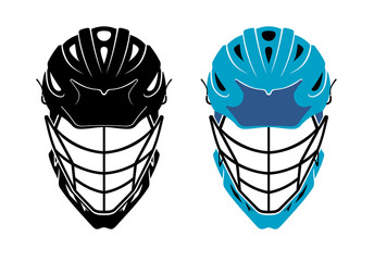 Lacrosse Helmet Front View in Two Variations