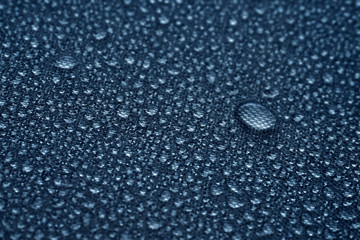 water drops on the fabric substrate macro