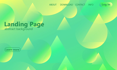 Website landing page. Geometric background.