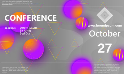 Obraz premium Conference design template. Business background.