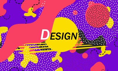 Memphis pattern. Vector Illustration