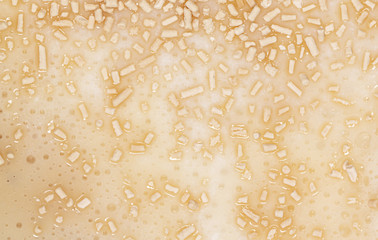 Yeast in dough as background