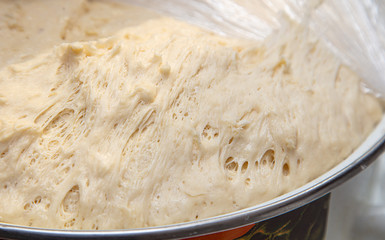 White dough as an abstract background