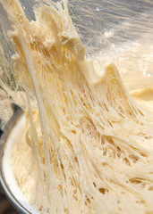 White dough as an abstract background