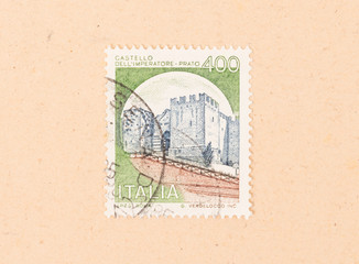 ITALY - CIRCA 1980: A stamp printed in Italy shows Castello del L'Imperatore, circa 1980