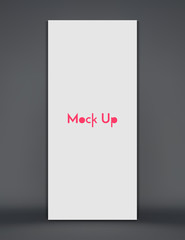 Mockup of a portrait-oriented magazine or catalogue. Blank sheet of paper. Element for advertising and promotional message. 3d vector illustration for your design.