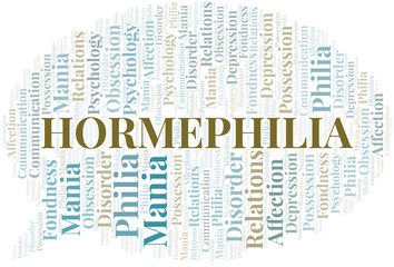 Hormephilia word cloud. Type of Philia.