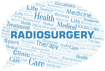 Radiosurgery word cloud. Wordcloud made with text only.