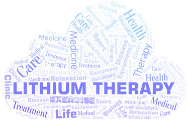 Obraz premium Lithium Therapy word cloud. Wordcloud made with text only.