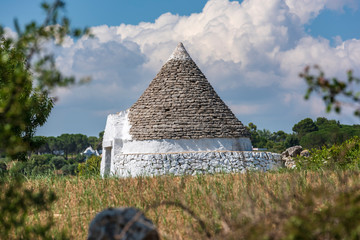 Trulli in the Itria valley. Puglia, Italy.