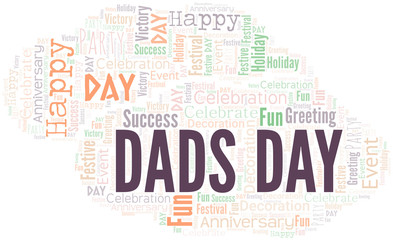 Obraz premium Dads Day Word Cloud. Wordcloud Made With Text.