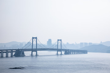 Bridge across the sea in Dalian, China