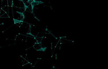 Abstract connection dots. Technology background. Network concept. 3d rendering - Illustration