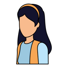 happy young woman avatar character