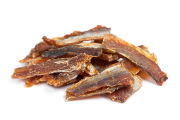 Pieces of cleaned dried fish