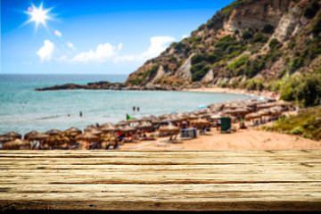 Fototapeta premium Summer background of free space for your decoration and hot day. 