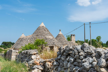 Trulli in the Itria valley. Puglia, Italy.