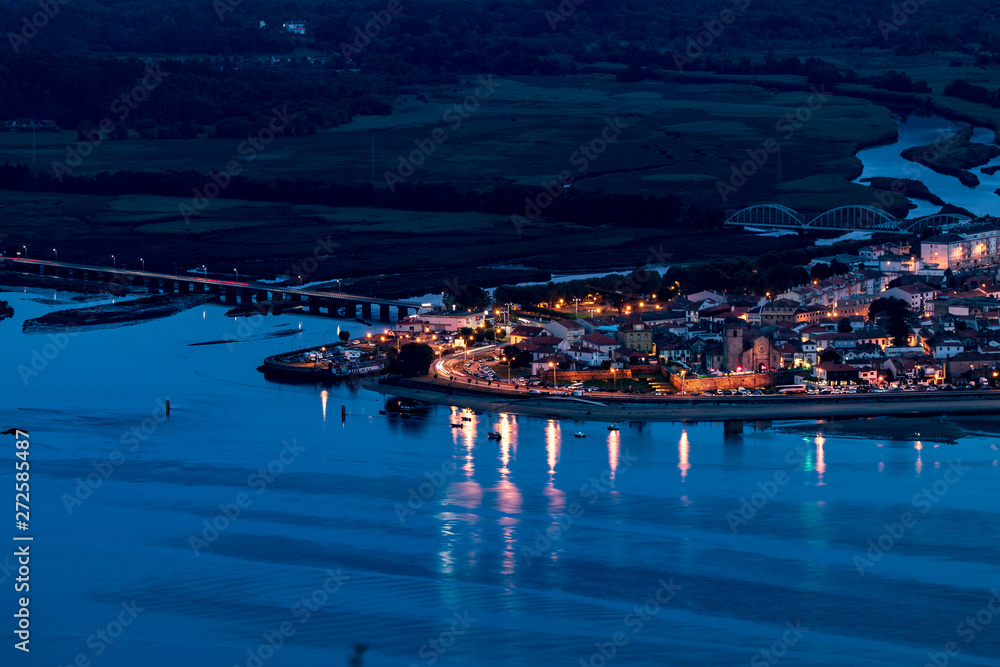 Canvas Prints coastal city at night