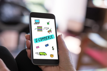 E-commerce concept on a smartphone