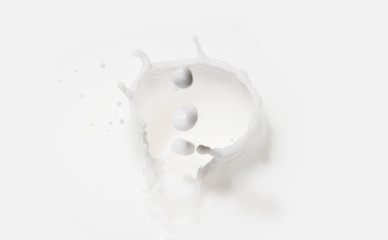 white milk splash background