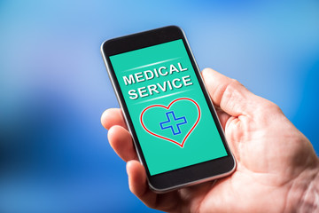 Medical service concept on a smartphone