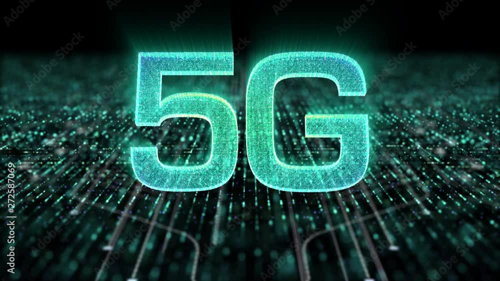 Poster 5g network data connection technology - graphic animation