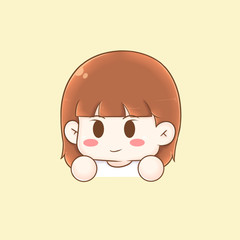 Fototapeta premium cartoon girl