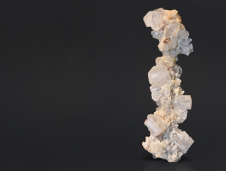 Apophyllite and chalcedony stalactite from India.
