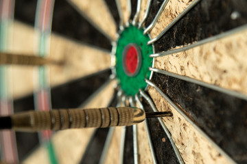 A dart missing the bulls eye, even if not by much.