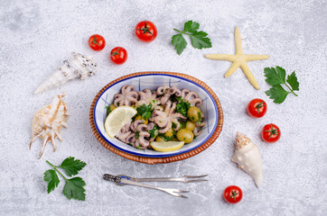 Baby octopus in spicy dressing