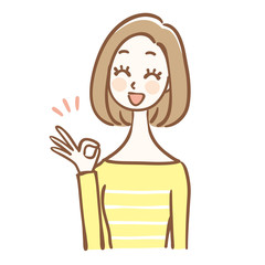 女性　OK　上半身