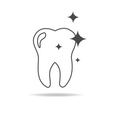 tooth wear brace on the blue background