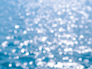 Abstract blue circles bokeh from nature for Christmas of any background, defocused