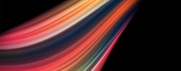 Flowing liquid colors - modern colorful flow poster. Wave liquid shapes. Art design for your design project