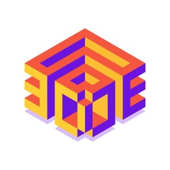 3D icon, 3D Isometric Symbol. Vector illustration.