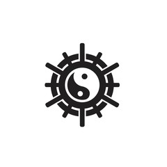 yin yang vault logo design