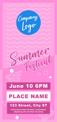 Summer Festival DL size flyer banner concept