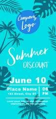 Summer Discount DL size flyer banner concept