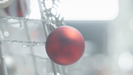 Red balloon decorated with Christmas