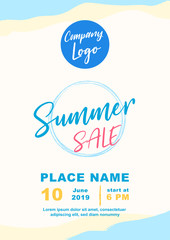 Summer Sale a4 size flyer banner concept