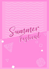 Summer Festival A4 Flyer banner concept