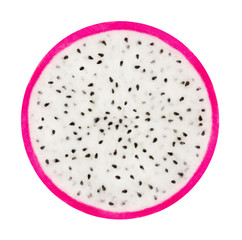 Cutted pitahaya isolated on a white background.