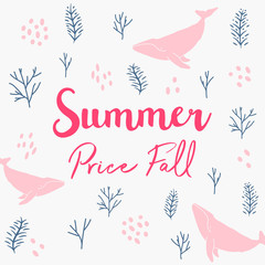 Obraz premium Summer Price Fall Banner Concept Background