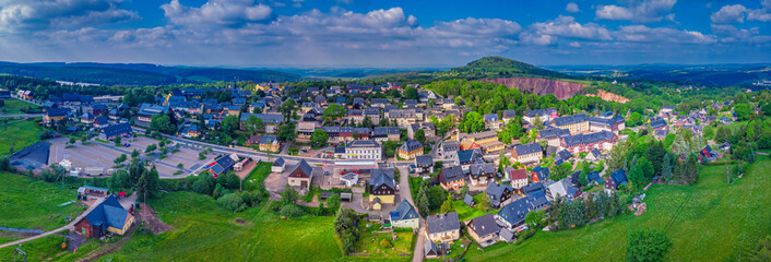 Health resort Altenberg in Saxony in spring